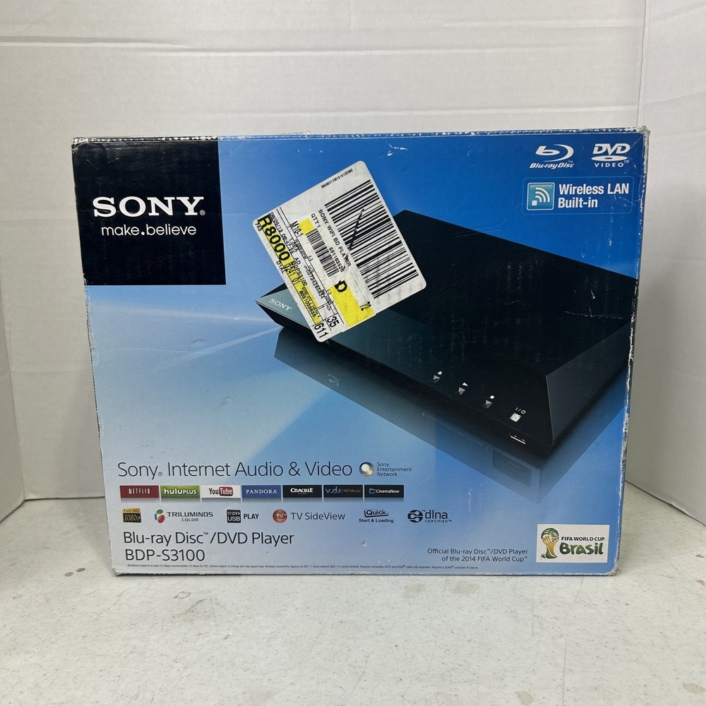 Sony BDP-S3100 Blu-ray DVD Player Built-in Wi-Fi Streaming Black RMT-B119A